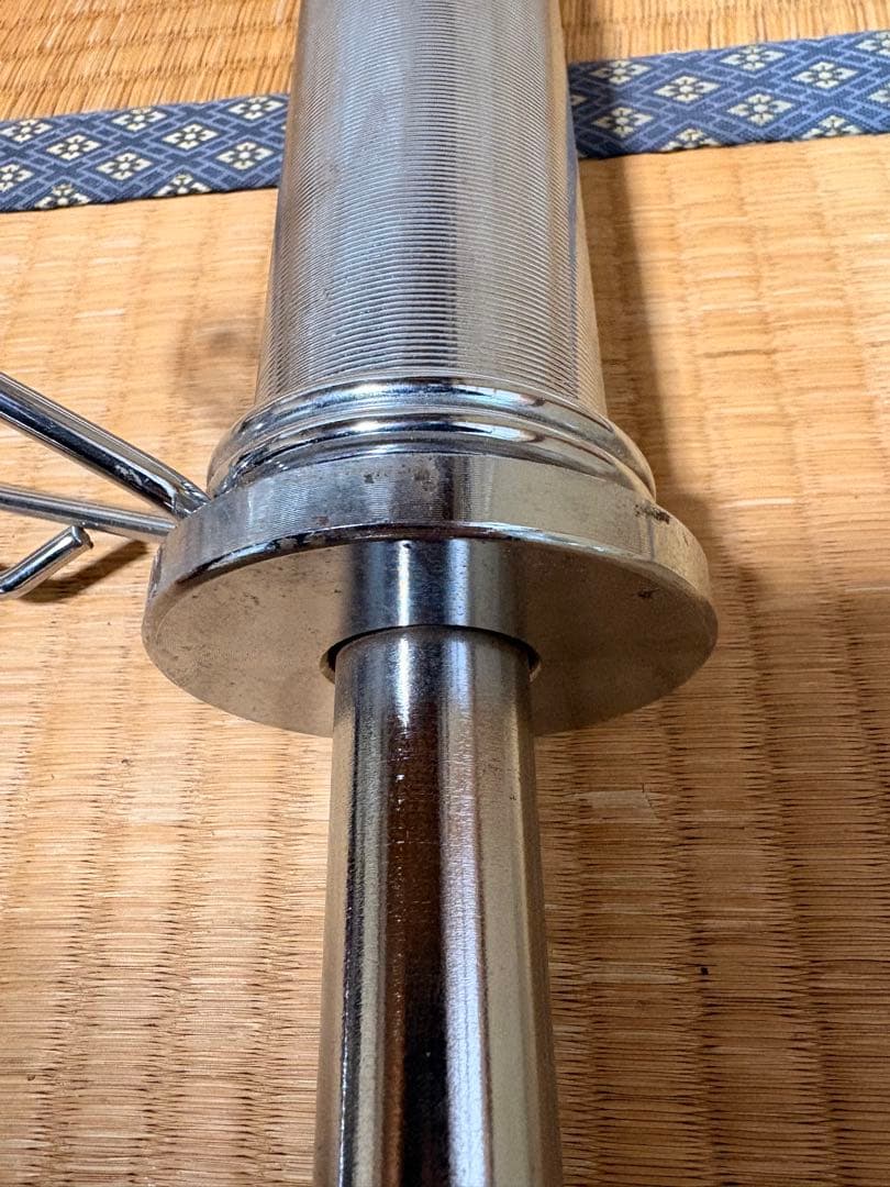 オリンピックバーベルシャフト 120cm(カラー付き)