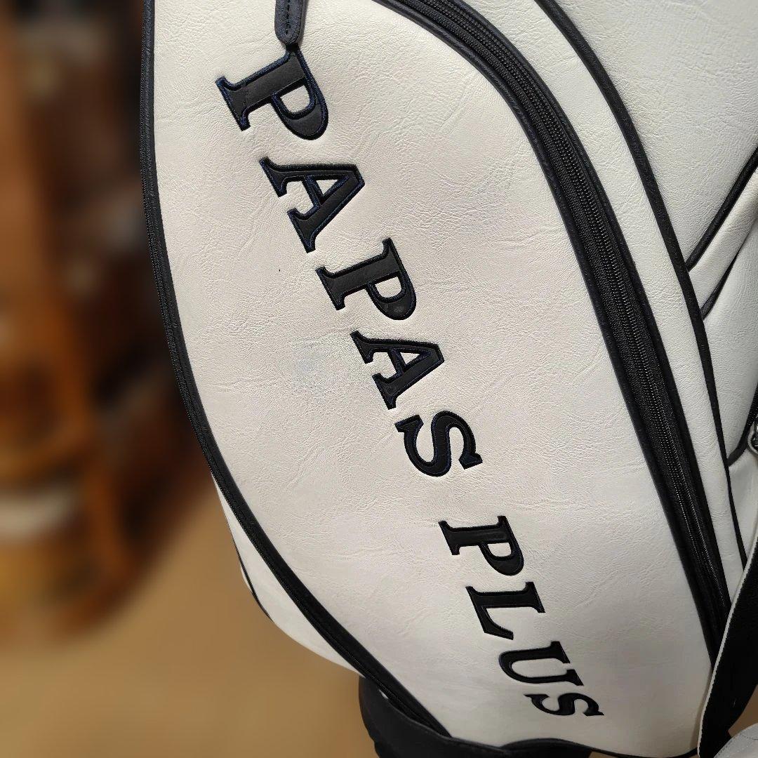 PAPAS PLUS ゴルフバッグ ホワイト