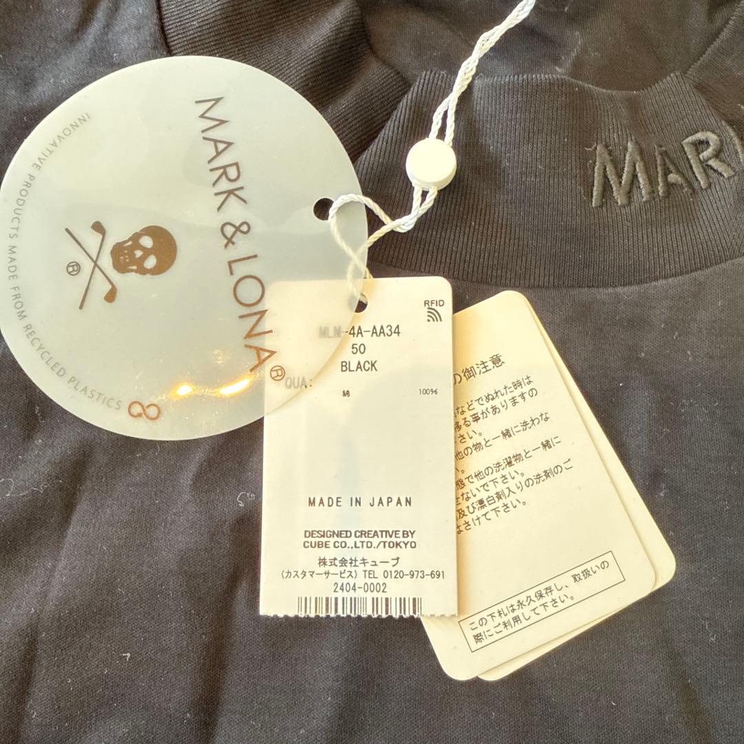 MARK&LONA モックネック半袖シャツ　50