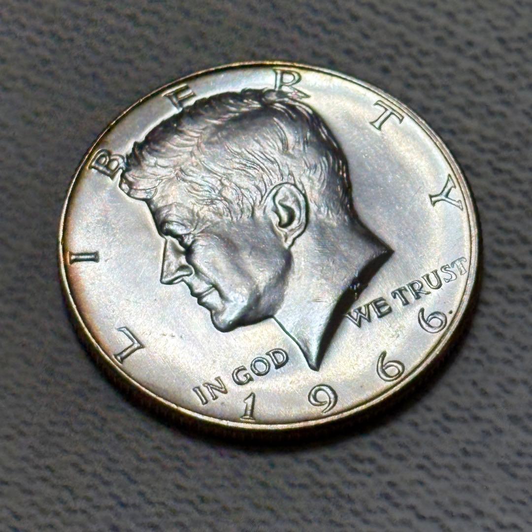 アメリカ 1966年　ケネディハーフ銀貨
