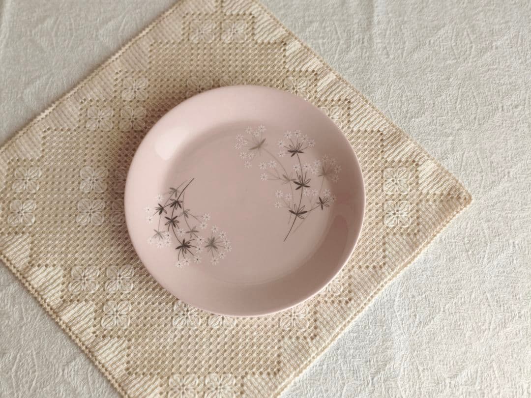 * old arabia かすみ草 ❀ ミルキーピンク ケーキプレート