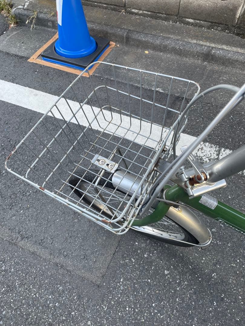 折り畳み自転車　コンパクト　緑