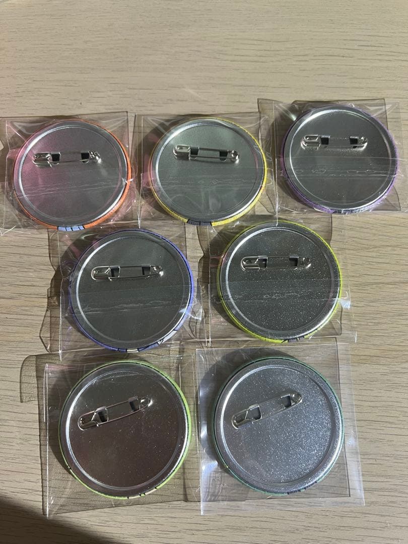 ミニキャラ　オリジナル缶バッジ　ミニゲーム警察学校組五人+ 真純 ，光彦 ,7点