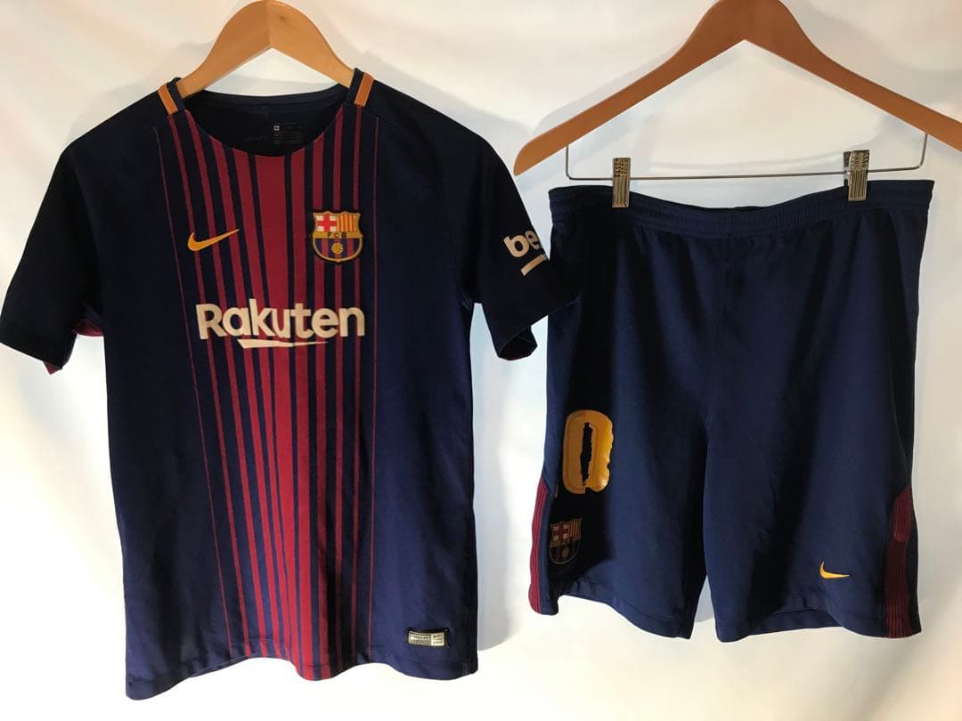 正規品NIKE FCバルセロナ「10」メッシXLユニフォームパンツ上下2点セット