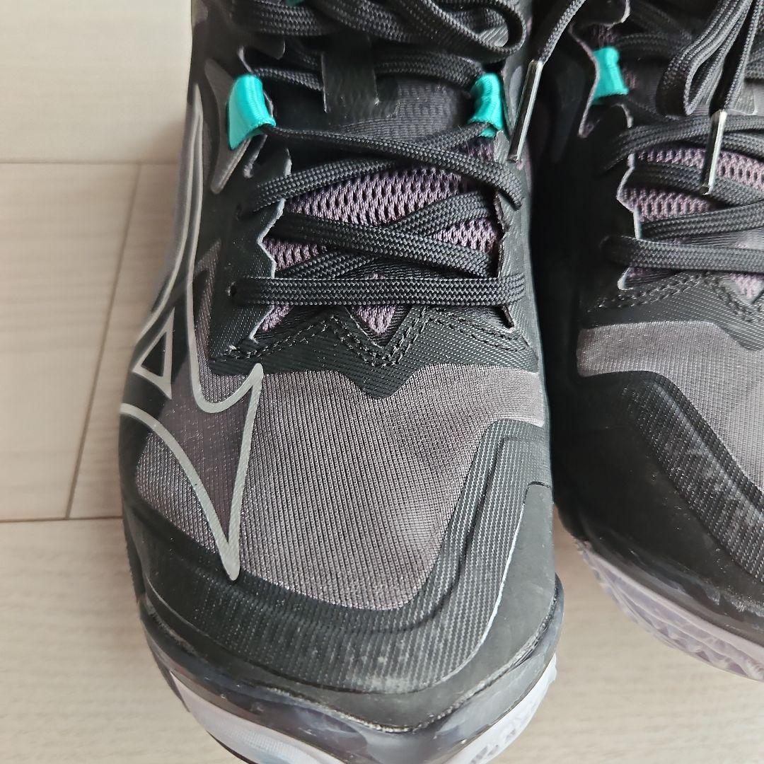 Mizuno バレーボールシューズ ブラック/グレー/ターコイズ　25センチ