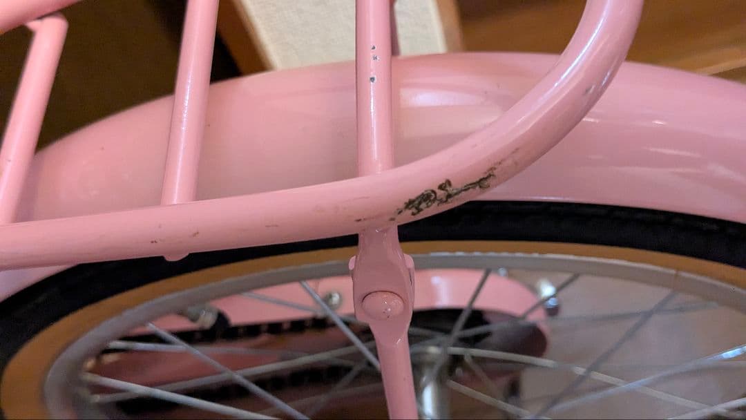 （引き取り限定）　18インチ　ブリヂストン　ハッチ　子供　自転車　ピンク　補助輪