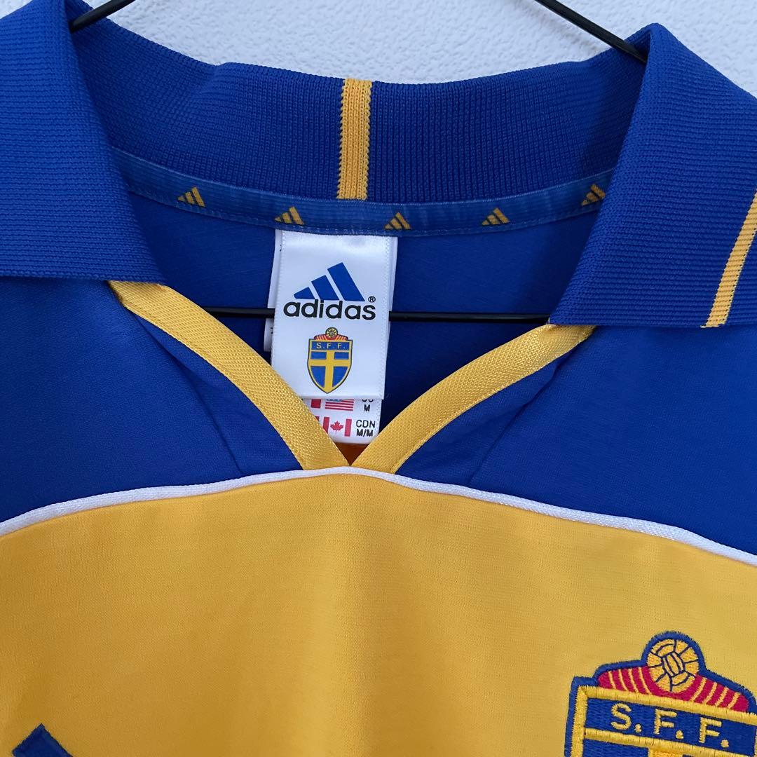 美品サッカーW杯スウェーデン代表 ホーム ユニフォーム黄色青色adidas