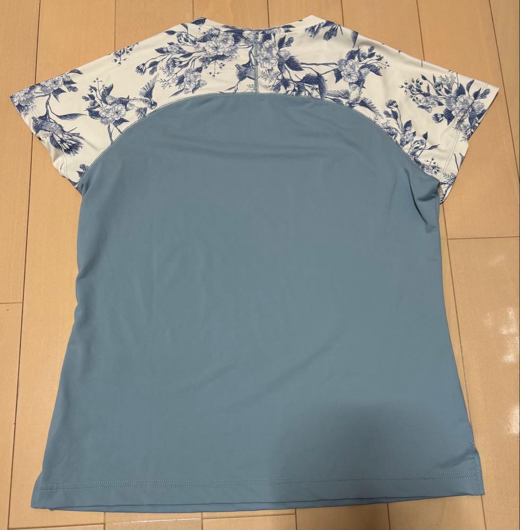 Admiral レディース Tシャツ LL 青/花柄