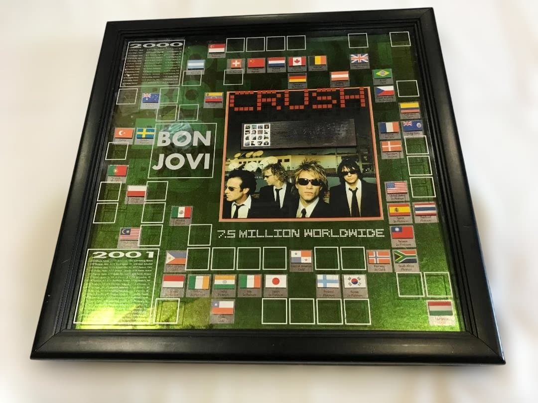 BON JOVI CRUSH 750万枚記念プレート