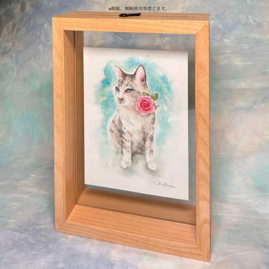絵画 猫の絵 cat 猫雑貨 art 美術品 kawaii 猫グッズ 原画 原画