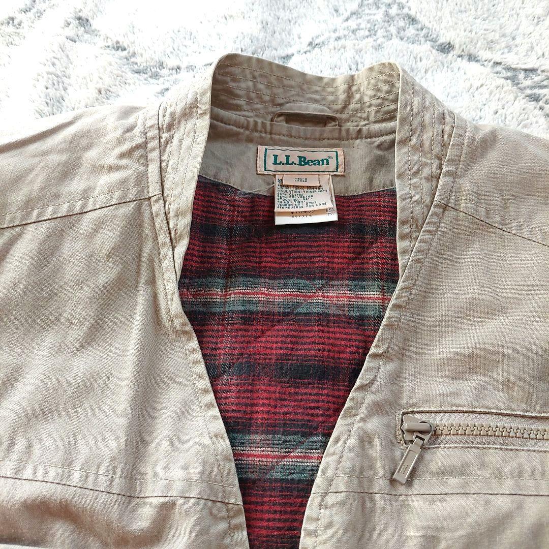 90s　L.L.Bean　中綿キルティング　フィッシング　ハンティングベスト　L