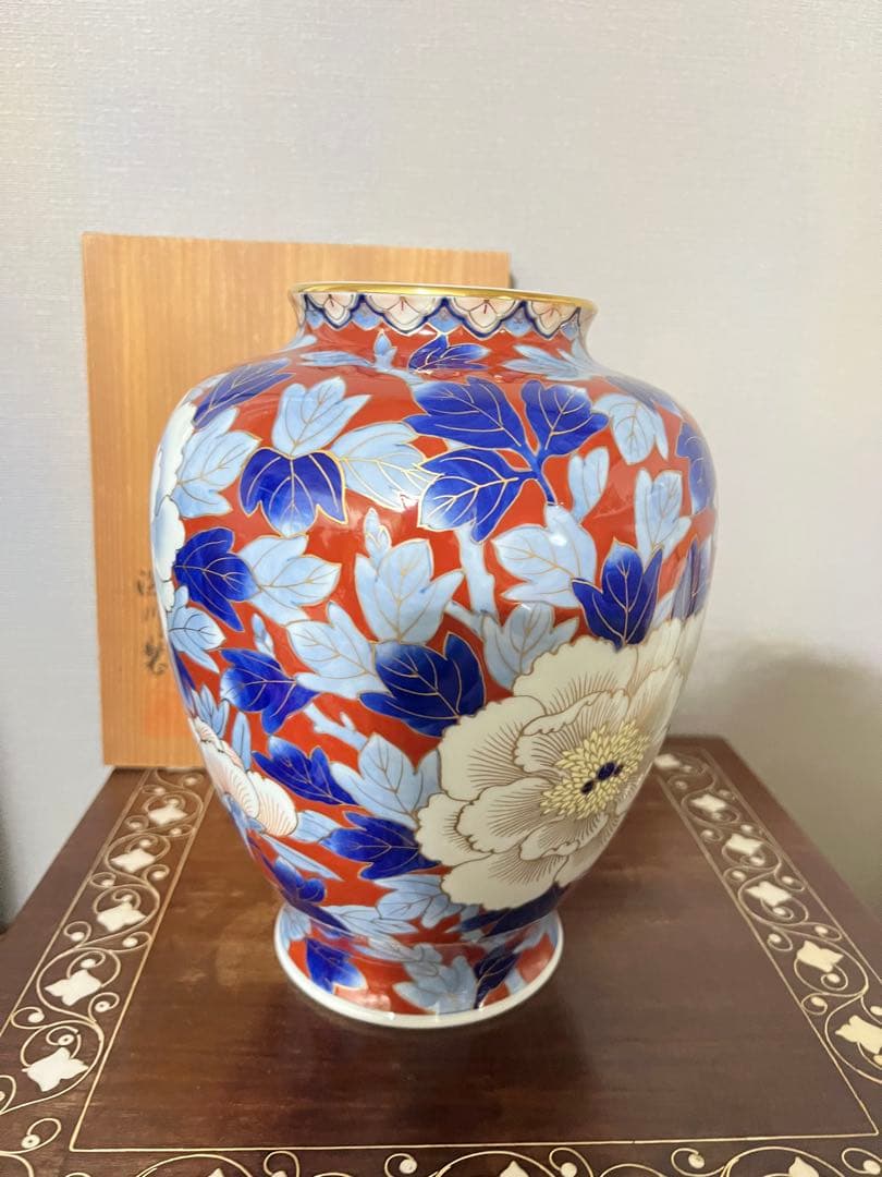 深川製磁赤絵花瓶