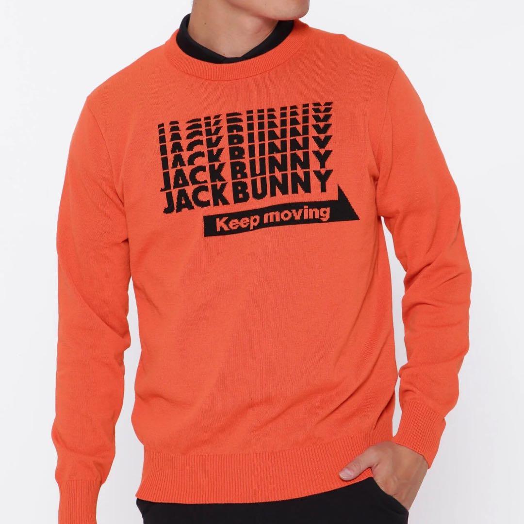 Jack Bunny!! DRY MIXクルーネックニットプルオーバー／オレンジ