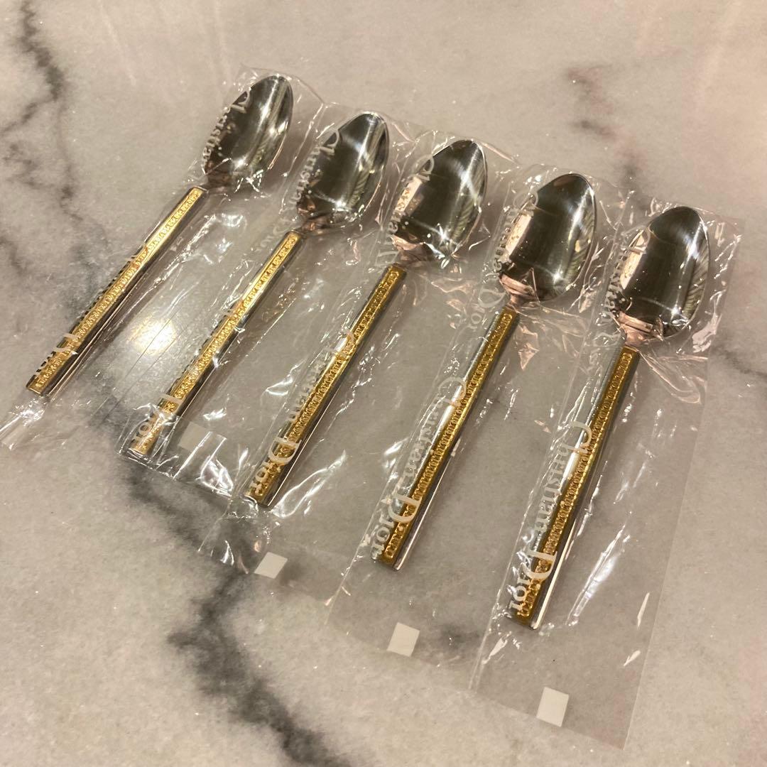 Christian Dior ディオール　スプーン カトラリー　5本セット　金彩