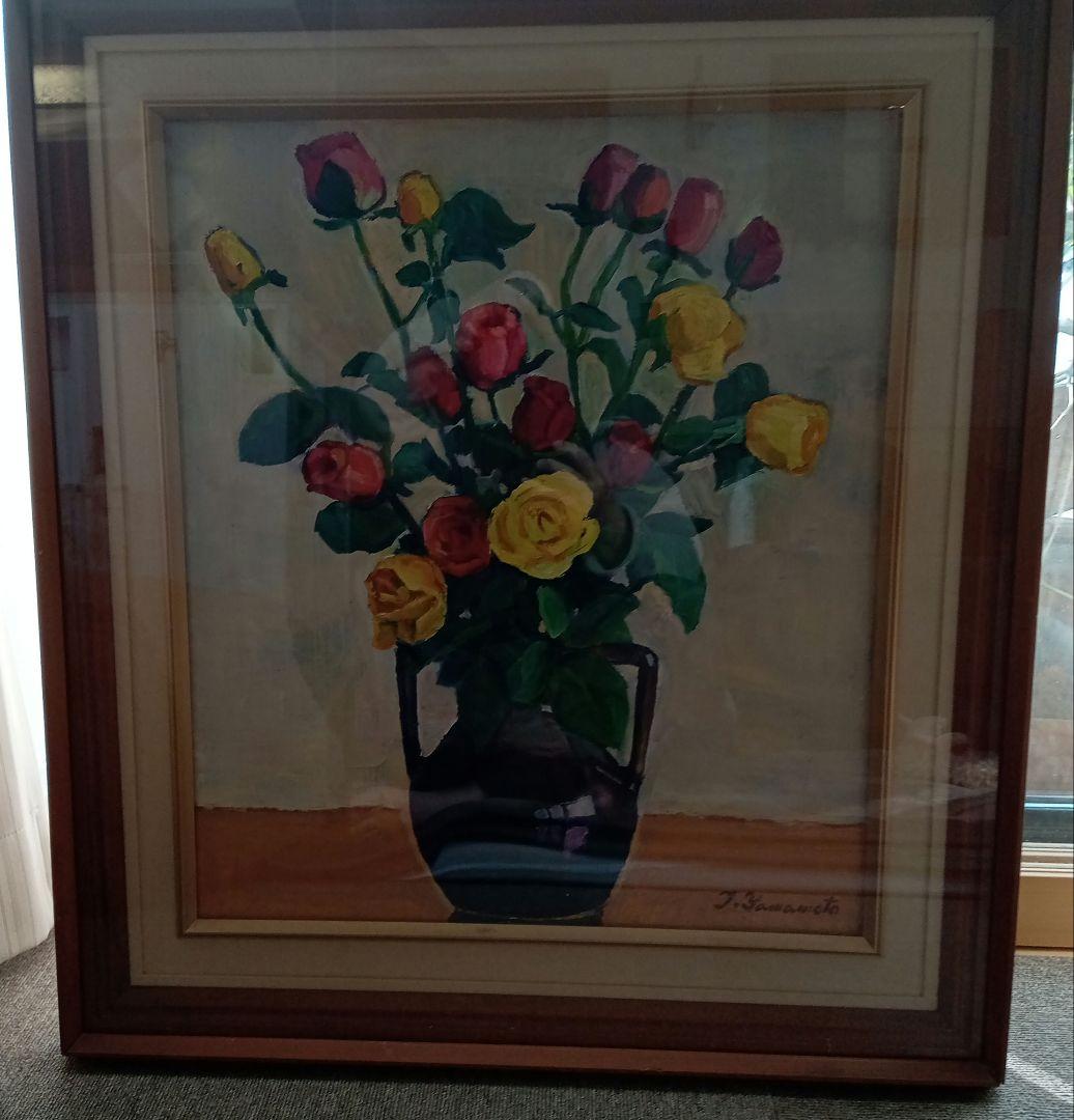 油彩画 薔薇の絵