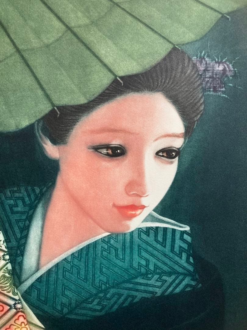 【真作保証】高橋潮 エッチング 直筆サイン 美人画 版画 絵画 銅版画