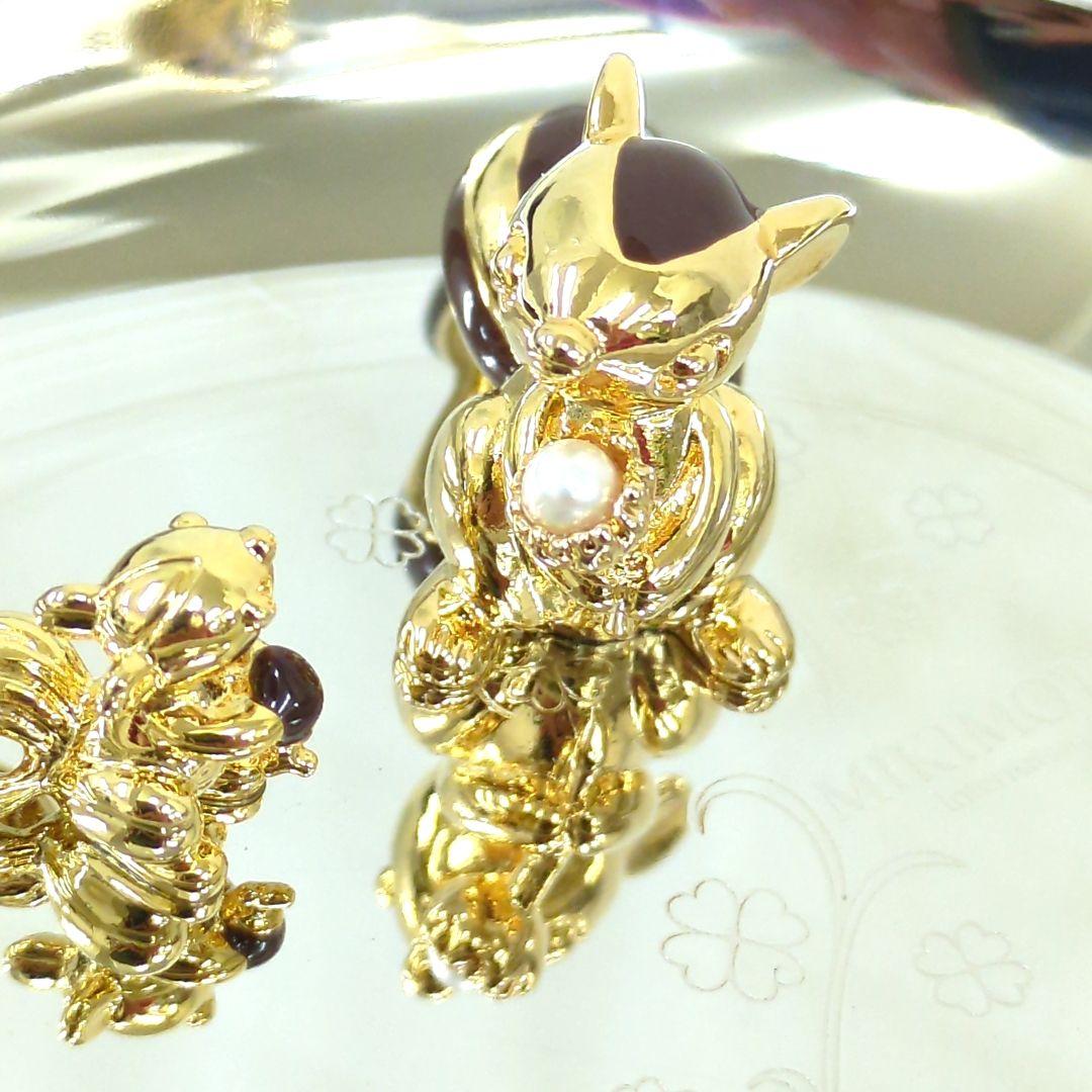 ミキモト パール アクセサリートレイ リス シルバー ゴールドカラー【美品】