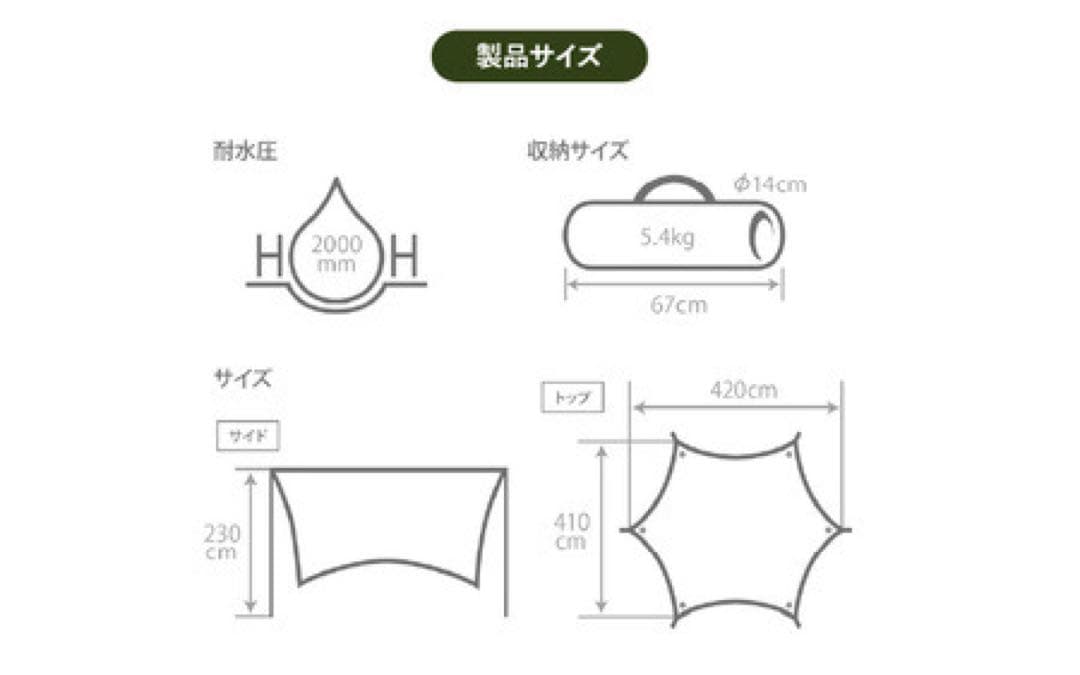 【DOD】いつかのタープ（TT5-631-BK） -オープンタープ　新品未使用