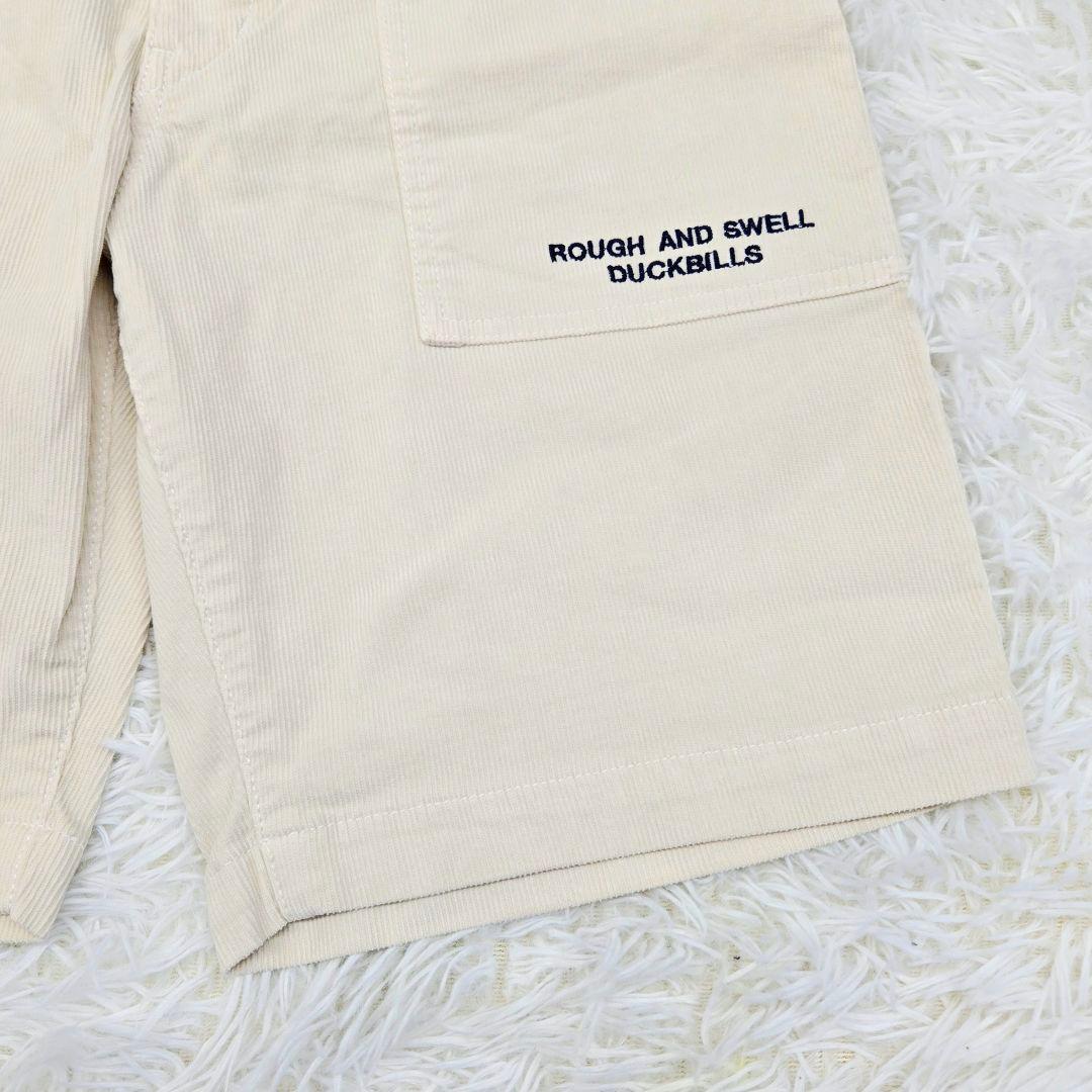 ラフ&スウェル　ハーフパンツ　ショートパンツ　コーデュロイ　ロゴ刺繍　M