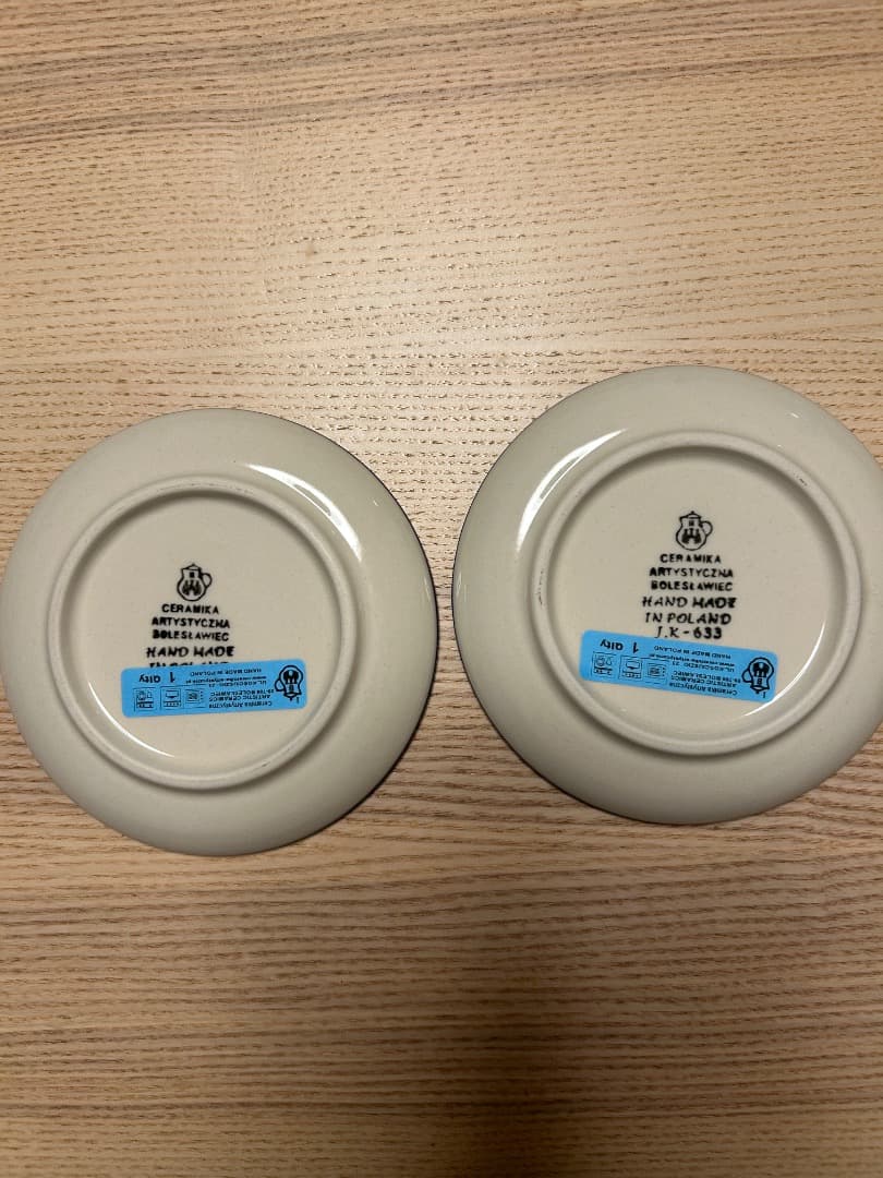 新品　ポーリッシュポタリー　ツェラミカ　丸皿　小人