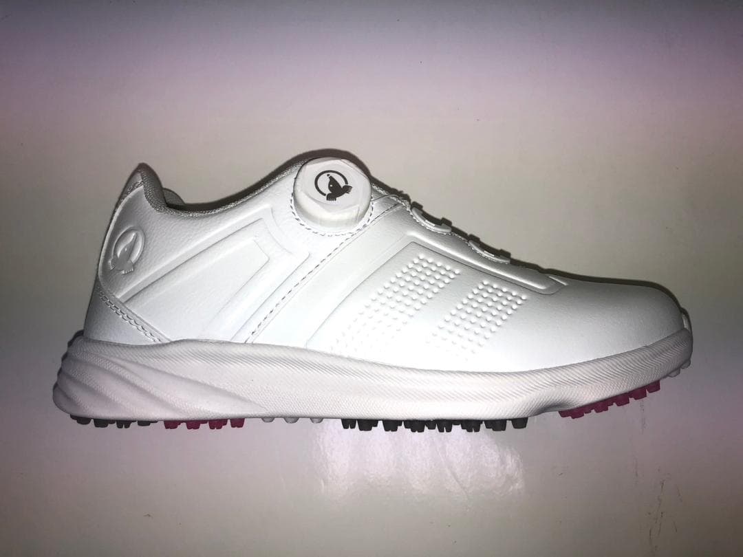 ホンマ 4Eダイヤル式 スパイクレスシューズ WHITE×SILVER 23.0