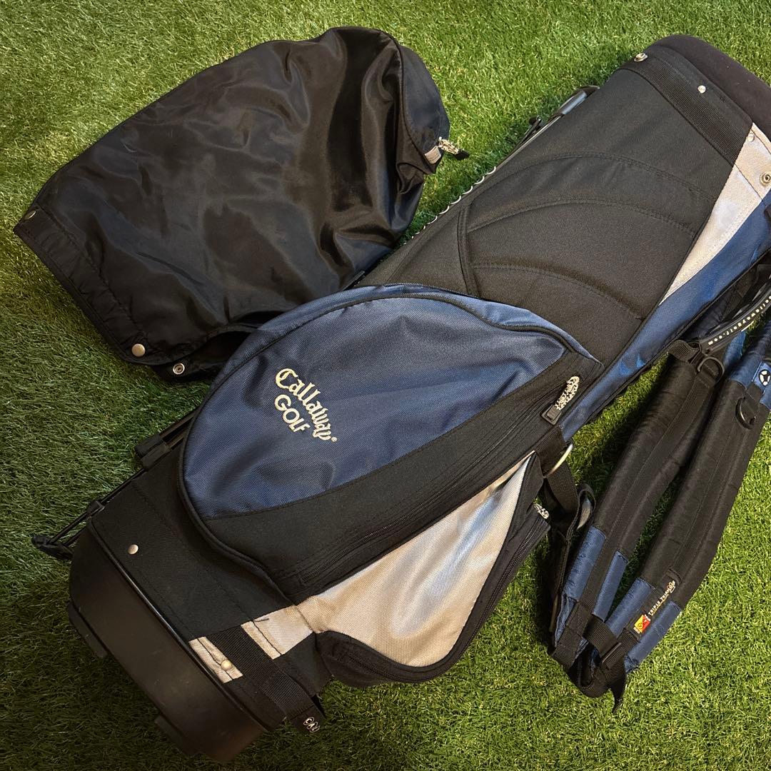 Callaway キャディバッグ 黒/青 カバー付き