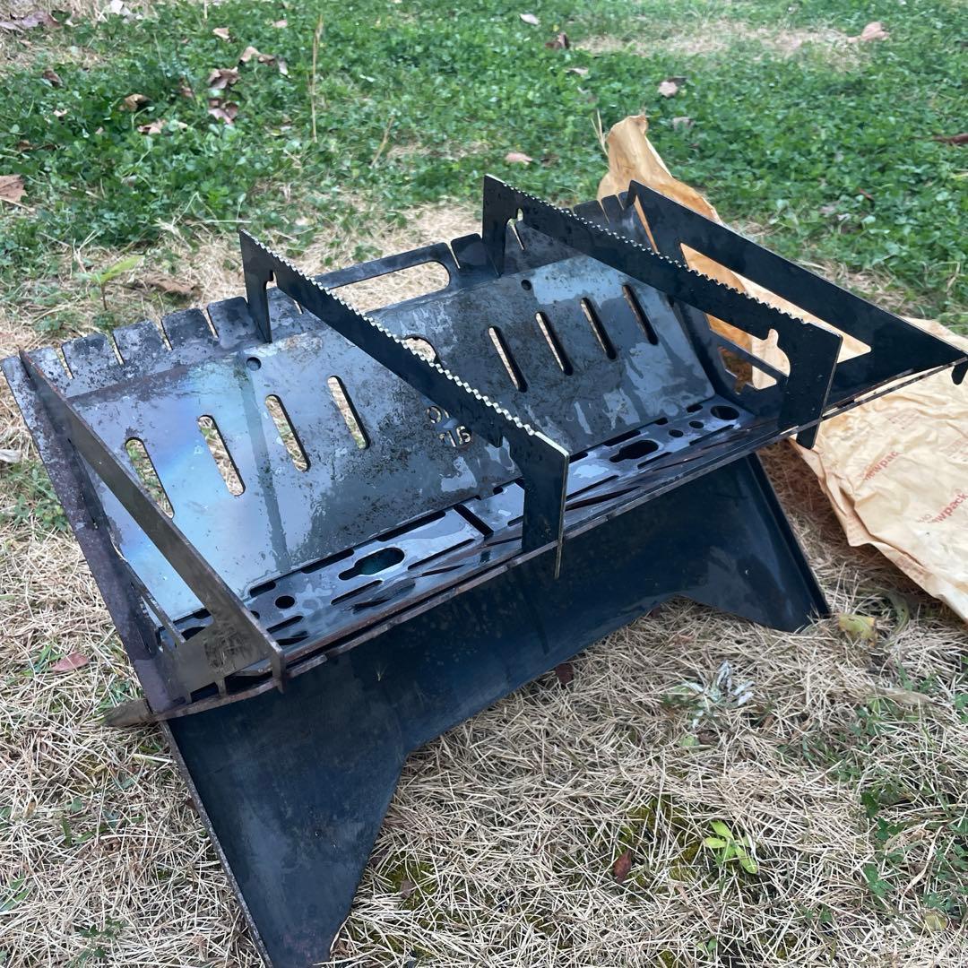Hot camp fire base 焚き火台L 薪ばさみ、薪バッグ焚き火セット