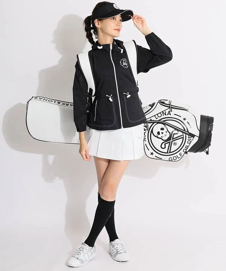 ★美品★MARK&LONA　ウェーブロゴケープ風パーカー　サイズ　M
