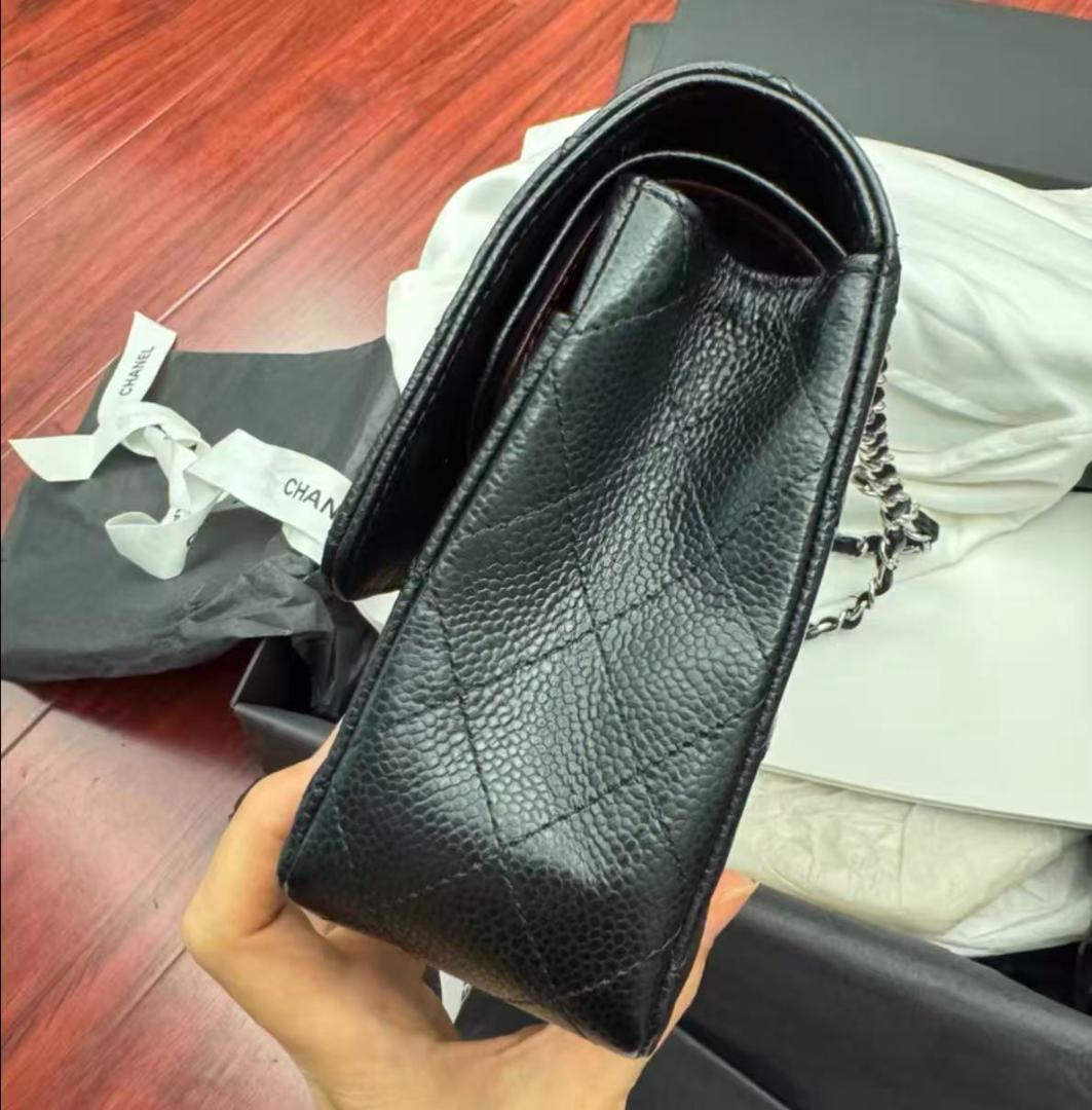25cm ブラックレザー ショルダーバッグ