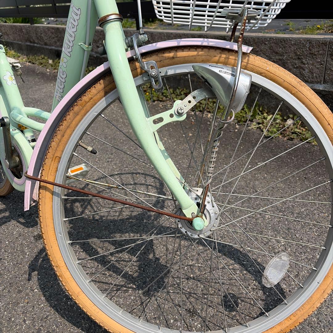 子供用自転車 22インチ ミントグリーン 現状品