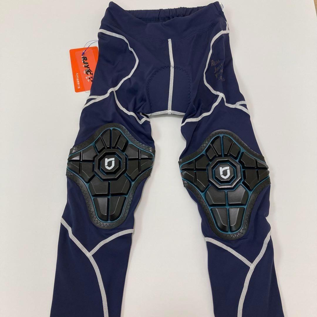 サイクルパンツ キッズ Mサイズ ネイビー×ホワイト ランバイク ストライダー