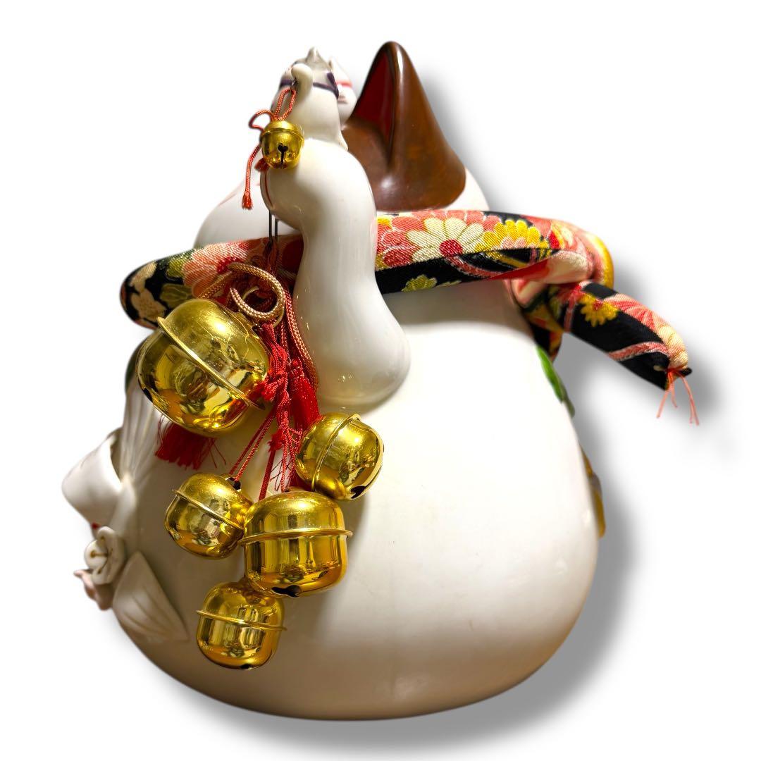 【限定セール】《レア》猫舎道楽堂本舗 大きい招き猫 貯金箱 高さ約30cm