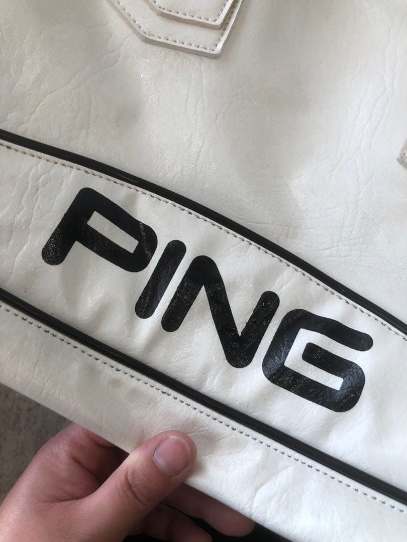 PING ピン　ゴルフ　テニス　レザーボストンバック