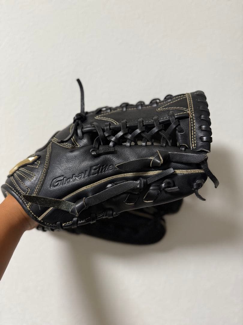 値下げMizuno Global Elite ブラック 軟式グローブ少年用即戦力