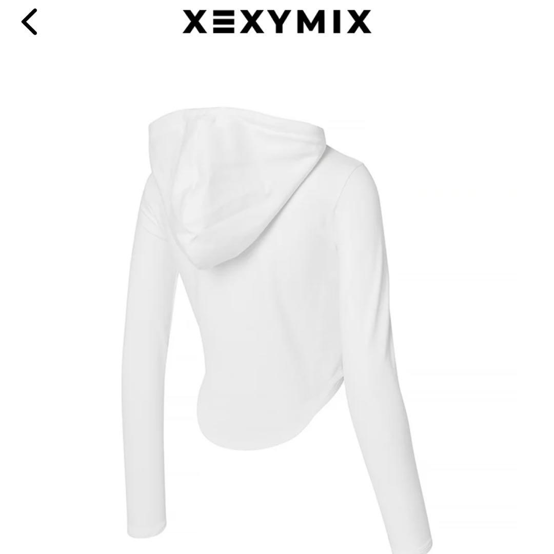 完売品XEXYMIX スムースタッチ ハーフジップアップ フード付き ピラティス