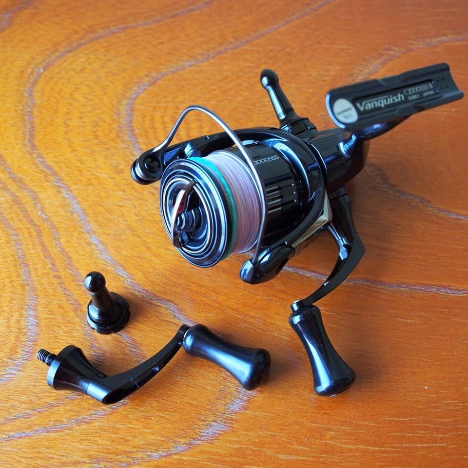 アベイル シマノ 軽量 スピニングハンドル 32.5mm ブラック