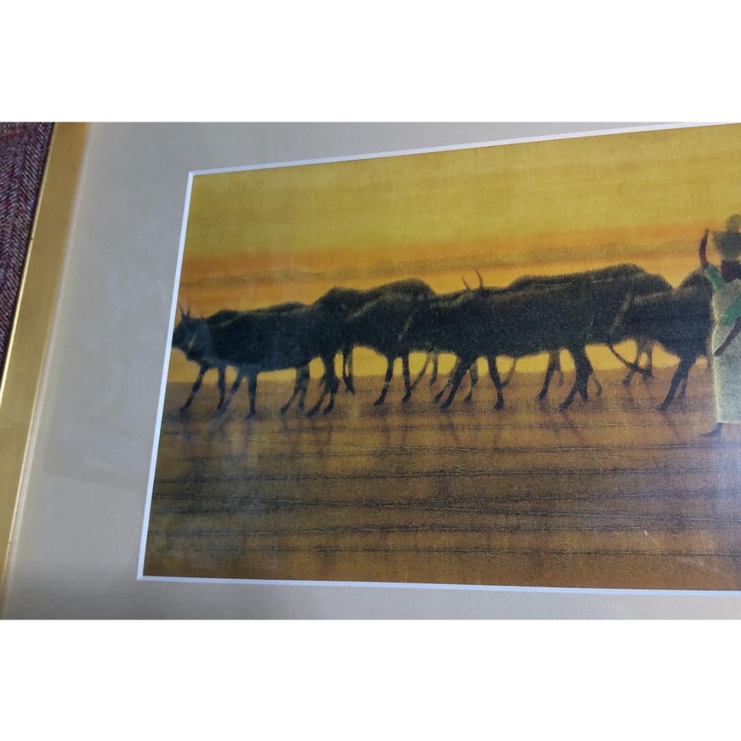 【早い者勝ち】平山郁夫　絵画　美術品　ガンジスの夕　複製画オフセット