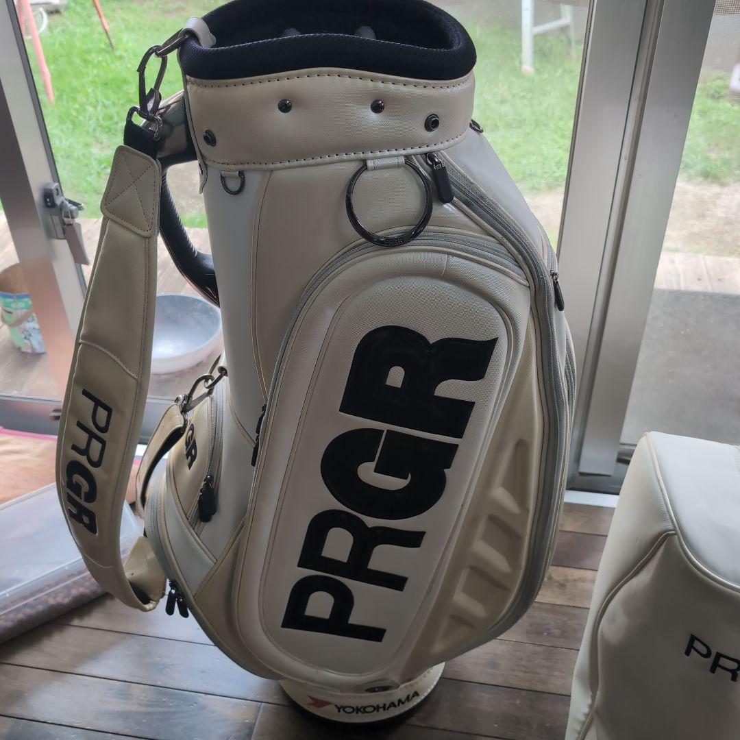 PRGR ホワイト キャディバッグ