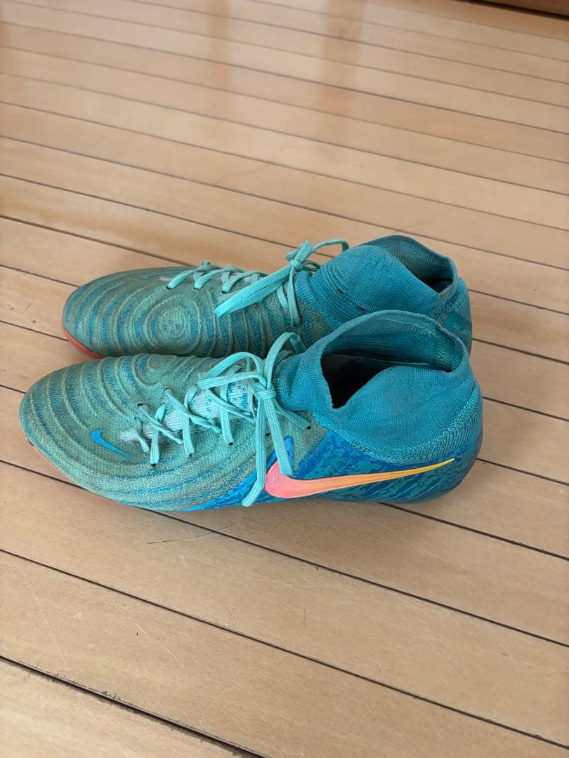 Nike サッカーシューズ ハイカット 青緑オレンジ