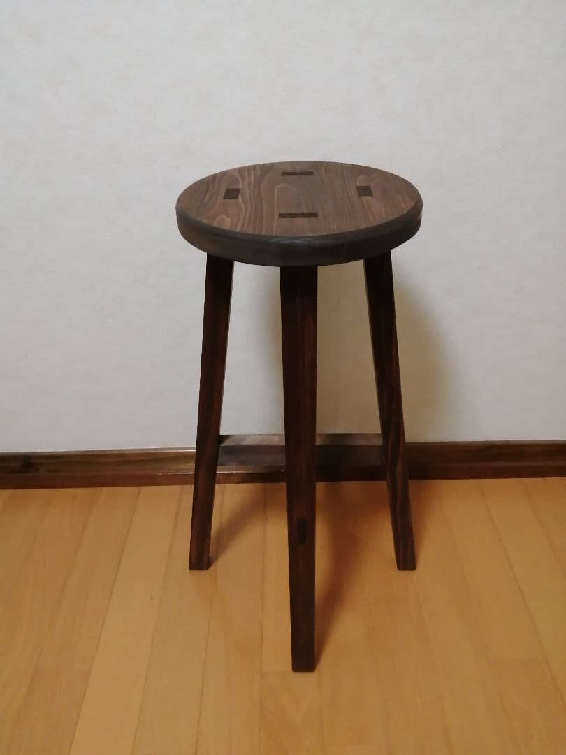 木製スツール　座面幅30cm×高さ60cm　丸椅子　stool