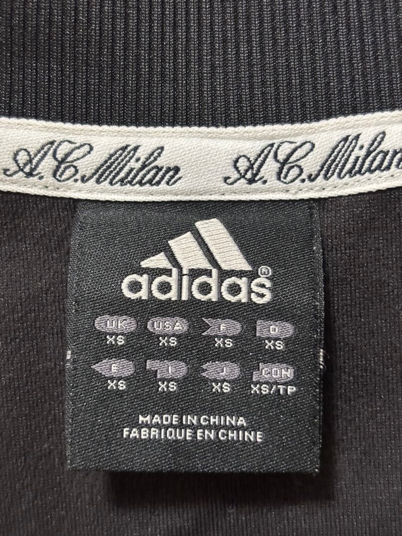 adidas ACミラン トラックジャケット ジャージ ブラック レッド XS