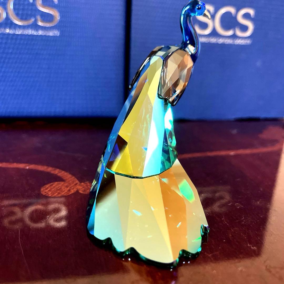 スワロフスキー　ピーコック孔雀　SCS 置物　オブジェ