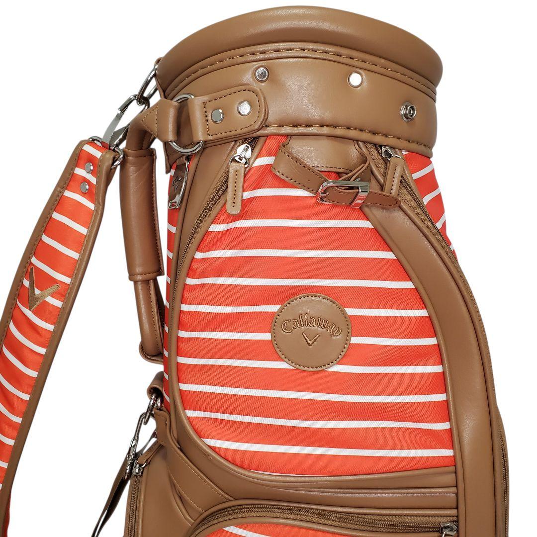 美品 Callaway キャディバッグ オレンジ ボーダー