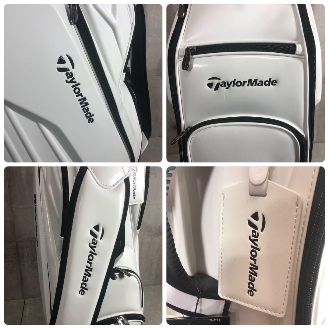 TaylorMade　プレミアムモダン　キャディバッグ　ホワイト　PUレザー