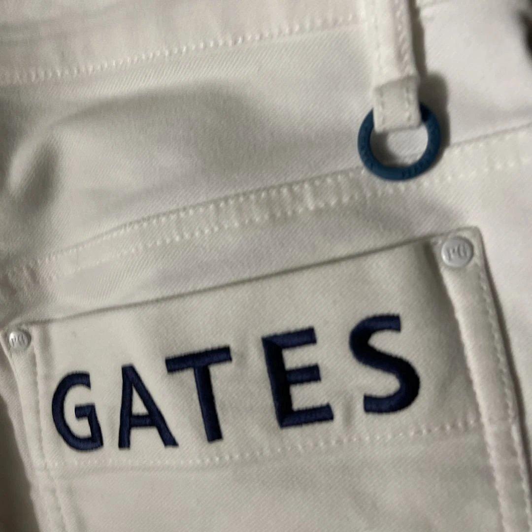 美品　PEARLYGATES ホワイト ゴルフパンツ 刺繍ロゴ付き　XL