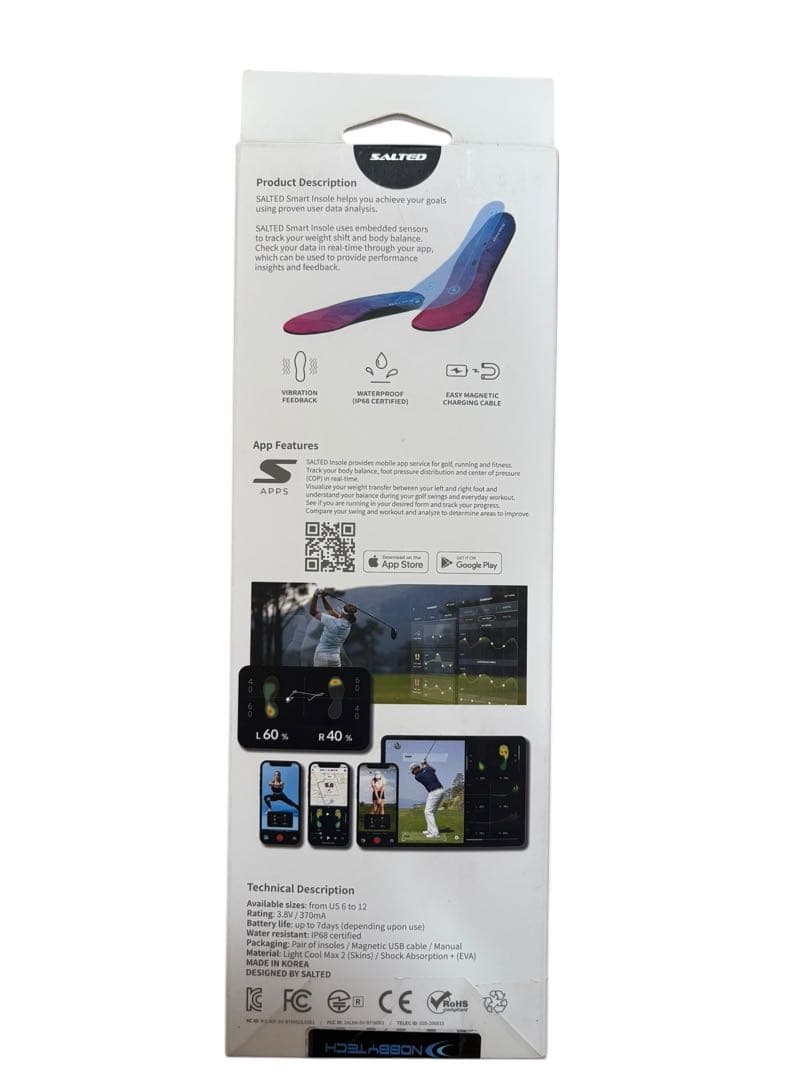 SALTED SMART INSOLE　インソース型足圧計　ＸＳサイズ