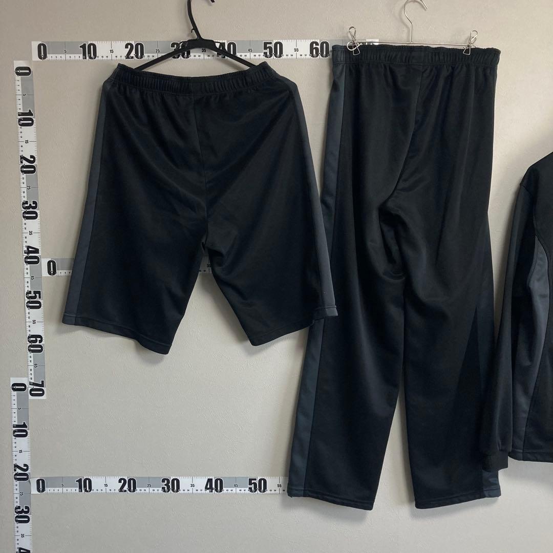 adidas アディダス ジャージ セットアップ 3点セット M 黒 ブラック