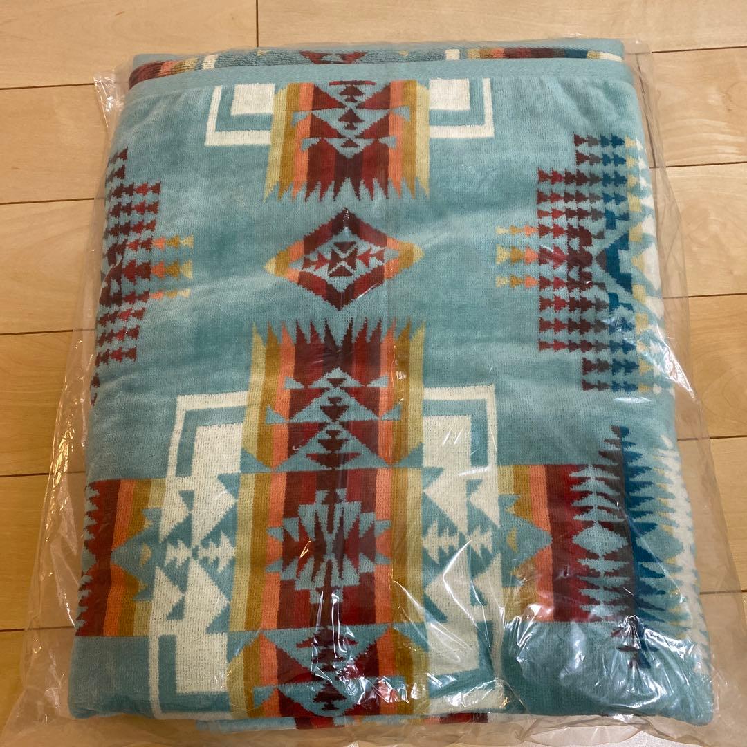 ペンドルトン大判タオルアクア綿100% 101cm x 177cm 新品未開封品