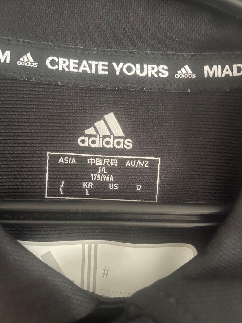 adidas JFA ポロシャツ 黒　メンズL
