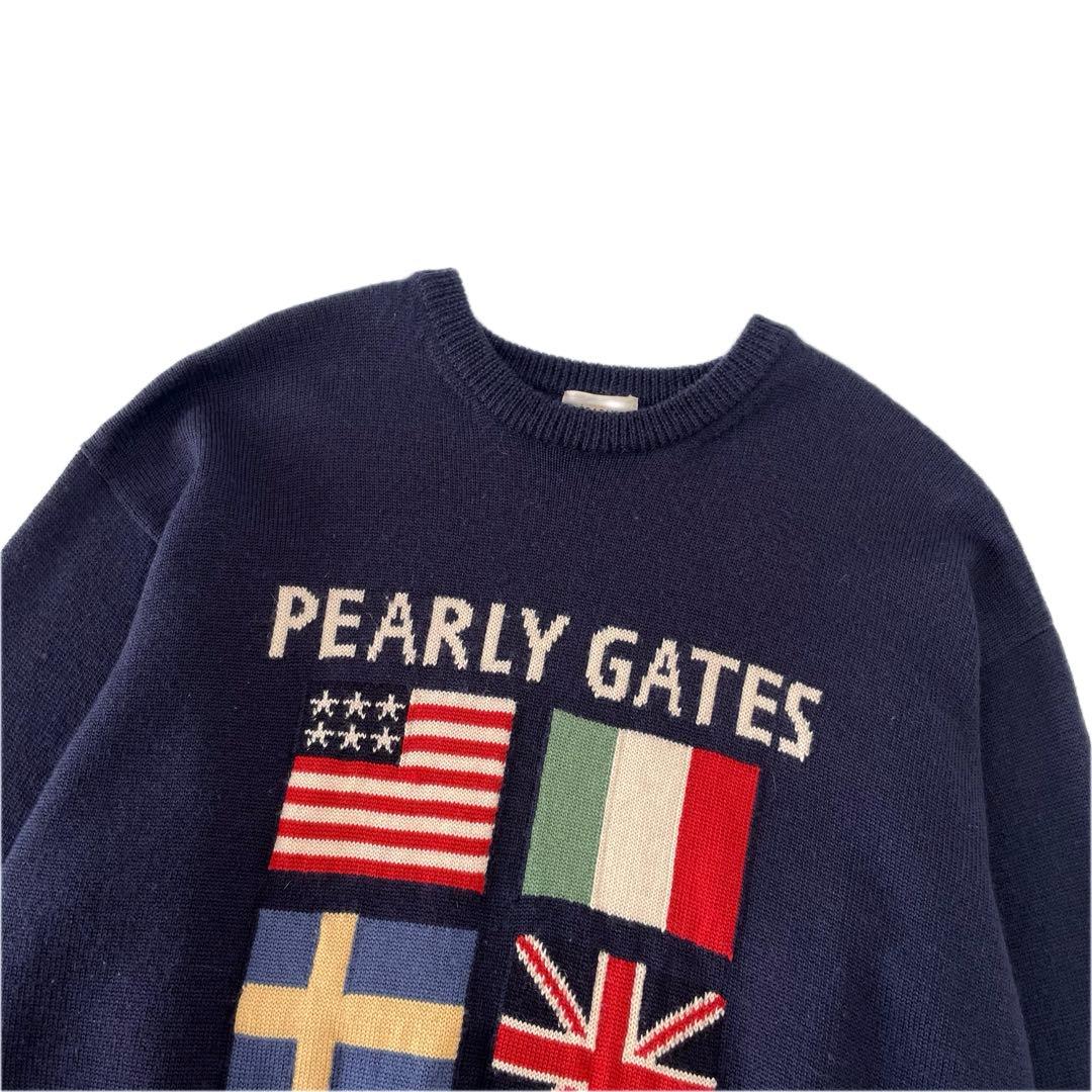 PEARLY GATES ウール100% クルーネックニット ゴルフウェア